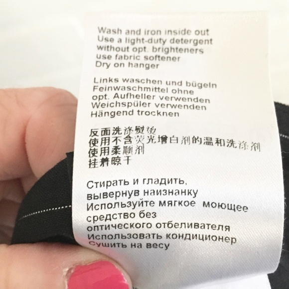 Marc Cain Women’s Dress Pants Pinstripe Metallic Linen Viscose blend Pockets 12 - Picture 11 of 14